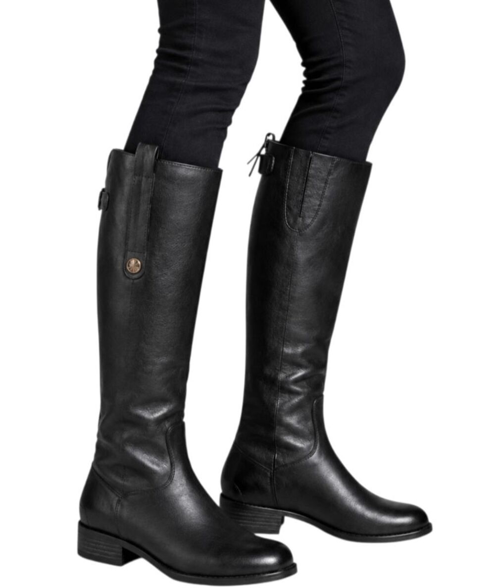 SAM EDELMAN Penny Black Leather Riding Boot Size 7M